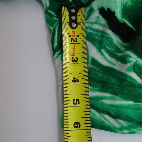 Zac and Rachel Tropical Shorts Pull-on Women Size L Green White Summer Vacation - Picture 8 of 9